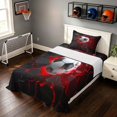 thumbnail image 3 of Manfei Soccer Sports Twin Sheets, Neon Lightning Bedding, Teal Crack Glow 3 Pieces(1 Flat Sheet, 1 Fitted Sheet and 1 Pillowcase), 3 of 6