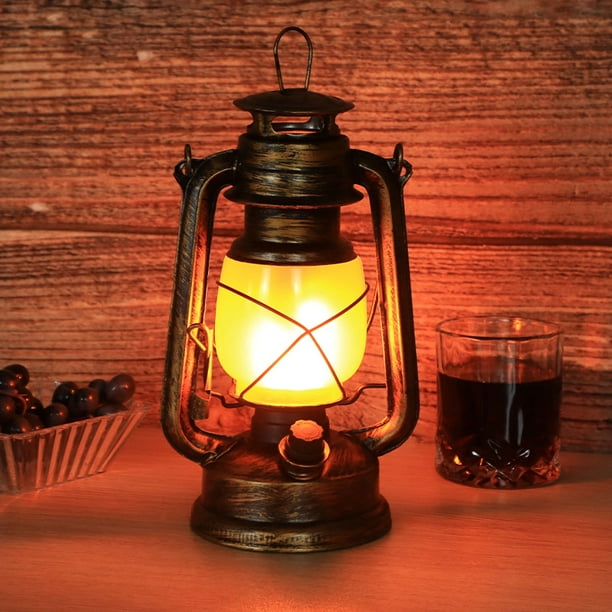Lampe lanterne LED décorations pour la maison lumières sans fil à piles,  lanterne d'extérieur, design rétro, lanterne de camping, lampe à économie  d'énergie pour porche/terrasse/jardin/camping/mariages 