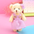 thumbnail image 5 of Couple Bear Plush Doll Toy Mini Teddy Bear Keychain Cute Stuffed Animals Doll Keychain Bag Pendant Party Wedding Decoration Gift, 5 of 5