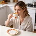 thumbnail image 5 of Halloween Embossed Jack O Lantern Ceramic Mug , Cute Pumpkin Face Ceramic Coffee Cup, Fall Harvest Tableware for Breakfast Bar Home Halloween Party Decor 400ml, 5 of 9