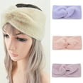 thumbnail image 2 of ZPAQI Warm Plush Headband for Women Sports Solid Color Ear Warmer Workout Headbands, 2 of 20