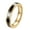 Black, variant on Women's Stainless Steel Gold Plated 4mm Glossy Black Ceramic Wedding Band Ring Minimalist Jewelry Size 9