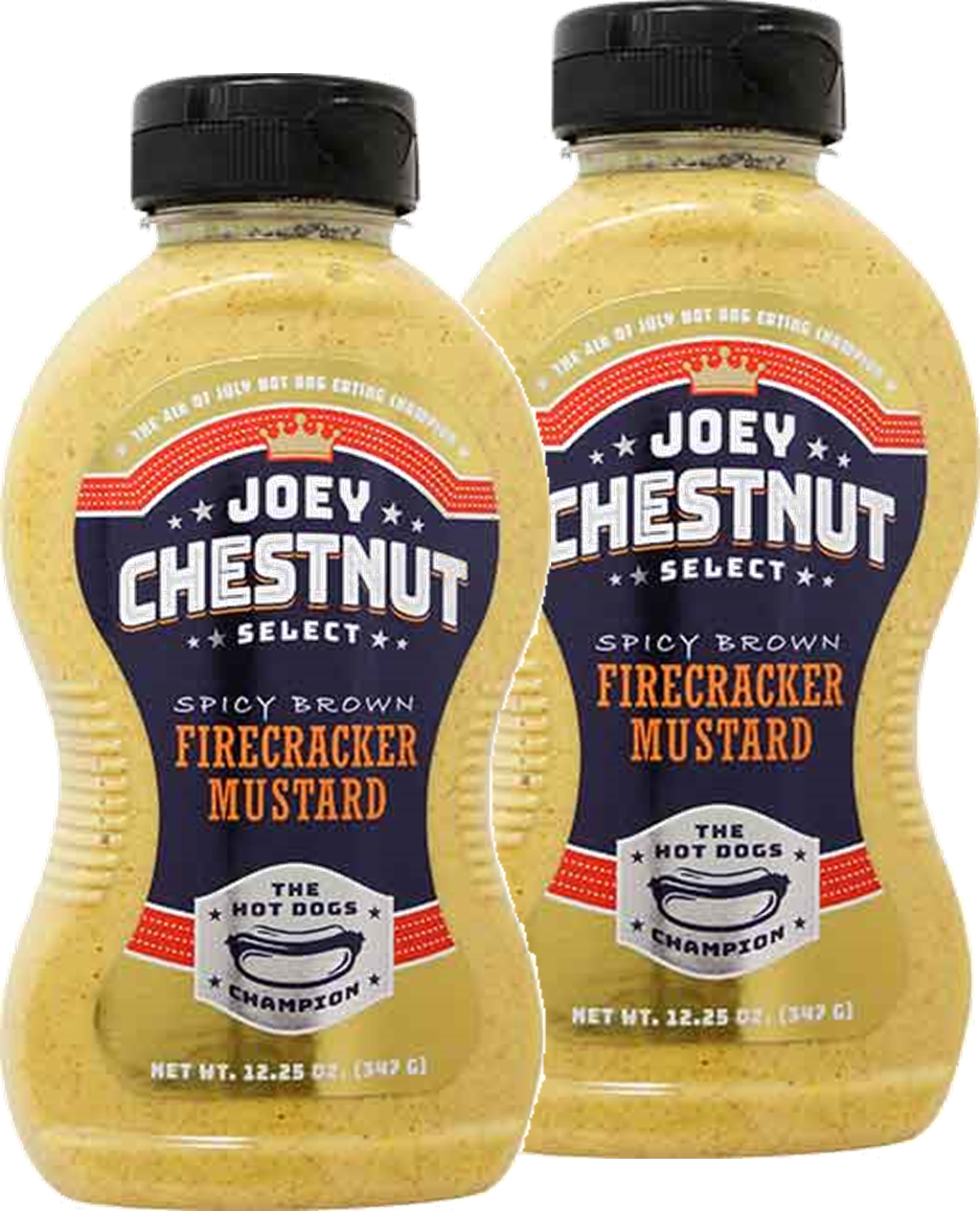 Joey Chestnut Spicy Brown Firecracker Mustard, 6Pack Case 12.25 fl. oz