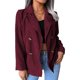 thumbnail image 1 of Abrigo de mujer, abrigo de mujer, cuello en V, traje de trabajo abotonado para mujer, chaqueta corta de oficina, confiabilidad excepcional, 1 of 6
