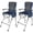 Blue, variant on REDCAMP Portable Bar Height Foldable Director Chairs for Adults 330lbs, Extra Tall Folding Chairs for Camping Outside, with Makeup Pocket Footrest