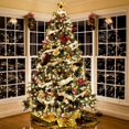 thumbnail image 2 of silver-1 Glittery Christmas Tree Ribbon LED Light Garland for Christmas Tree Decoration - (warm light) Length: 5m, 2 of 5