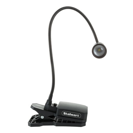 Clip On Lamp, CREE LED Light And Portable Work Light With 500 Lumen, Clamp and Flexible Gooseneck For Desks, Reading And Workbench By Stalwart (Best Lumens For Reading)