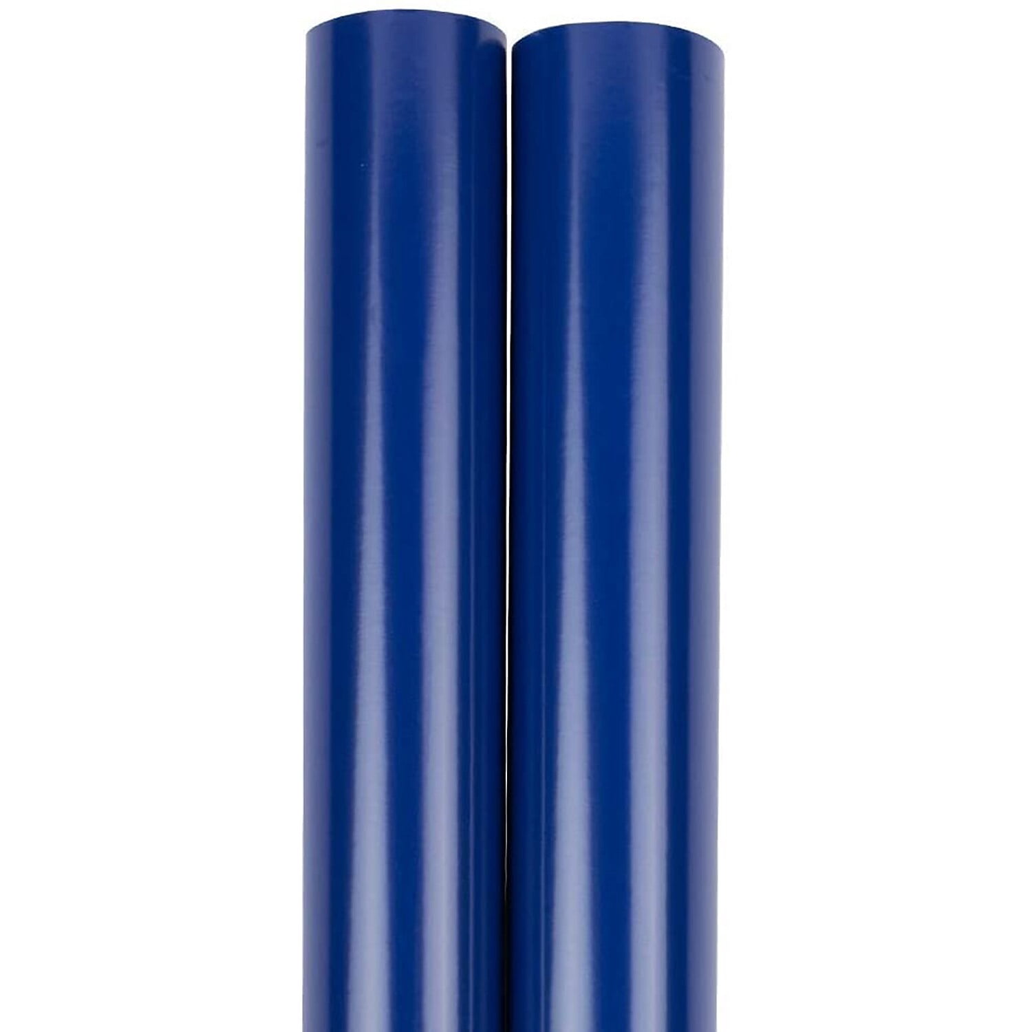 JAM Paper Royal Blue Glossy Wrapping Paper, All Occasion, 25 sq ft, 2/Pack