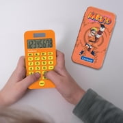 Lexibook, Naruto, Pocket Calculator with Protection Cover, Conventional and Advanced Calculator Functions, battery and solar-powered, Orange, C45NA