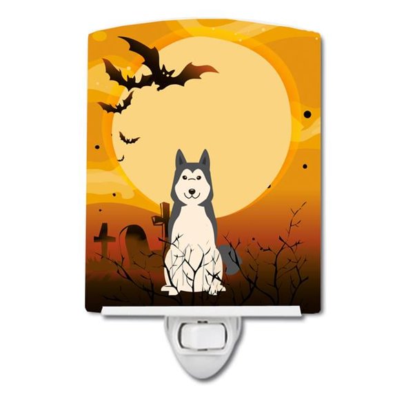 Halloween West Siberian Laika Spitz Ceramic Night Light