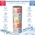 thumbnail image 5 of Pioneer Flower Floral Print Pattern 20oz Skinny Tumbler with Straw & Lid, Double Wall Vacuum Insulated Cup, Leak-Proof, Cup Holder Friendly, Hot 6H Cold 12H, 5 of 6