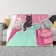 thumbnail image 1 of Fotbe Cats On Broomstick Manta de Franela con Estampado, Manta Ultrasuave para Cama, Sofá, Auto, Hipoalergénica y Antibolitas-40"x30", 1 of 6