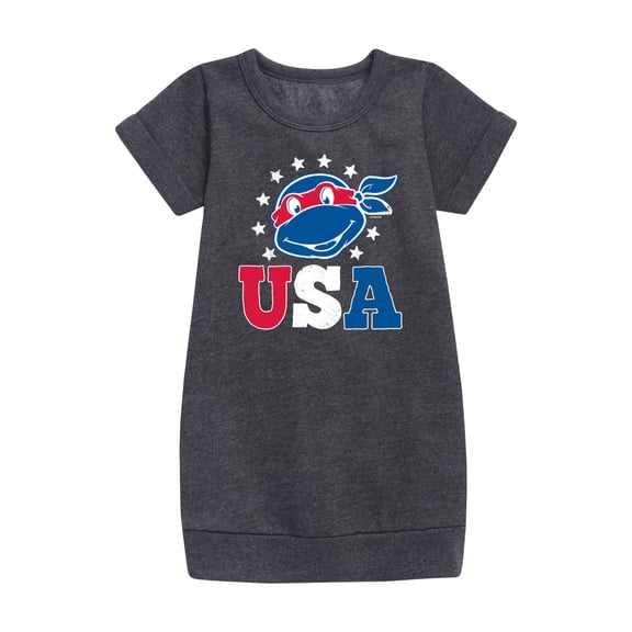 Teenage Mutant Ninja Turtles - USA Raphael - Toddler & Youth Girls Fleece Dress