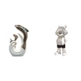 thumbnail image 1 of Estatua de delfín de cerámica, figura de escritorio, escultura de resina blanca, arte decorativo, ideal para regalar, decoración del hogar, 1 of 8
