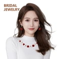 thumbnail image 3 of KAKOWELY 1 juego de joyas para mujer, collar, pulsera, pendientes, flores, San Valentín, para novia y boda., 3 of 5
