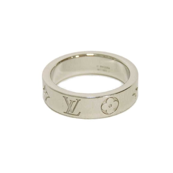 Pre-Owned Louis Vuitton LOUIS VUITTON Ring, LV Mosaic Thin Flower L, Size 21, Monogram Metal,...