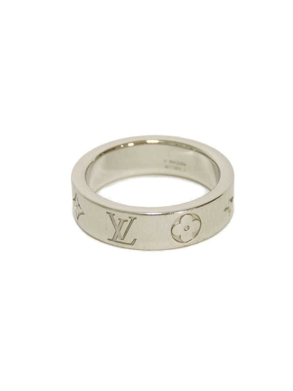 Pre-Owned Louis Vuitton LOUIS VUITTON Ring, LV Mosaic Thin Flower L, Size 21, Monogram Metal,...