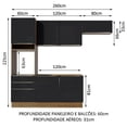 thumbnail image 3 of Cocina Integral Completa Modular Madesa Lux 260cm MN 03, 3 of 5