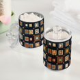 thumbnail image 2 of Yayeee 2 Pack Qtip Holder Bathroom Cotton Swab Canister with Lid Clear Dispenser Set, Square Harmony, 2 of 6