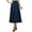 Blue, variant on Bimba Women's Mid-Calf Cotton Skirt High Waist Flared A line Retro Boho Skirts