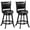 Black, variant on Furnibear 2 Pieces 24 Inches Swivel Counter Stool Dining Chair Upholstered Seat, Black