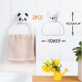 thumbnail image 5 of Toallero de mano de 2 piezas para montaje en pared, toallero para baño, cocina, práctico y hermoso Bulldog y Panda Home, 5 of 5