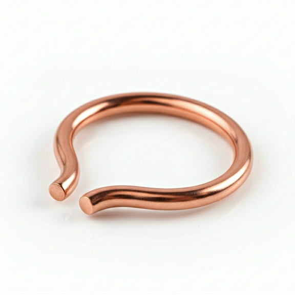 Pure Copper Cuff Ring, Adjustable Copper Stacking Band, Minimalist Women Ring