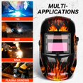 thumbnail image 2 of Casco de soldadura DEKOPRO con oscurecimiento automático True Color Flaming Skull, 2 of 8