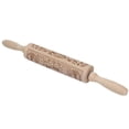 thumbnail image 2 of Wooden Rolling Pin Rolling Pin Wooden Christmas Print Dough Roller Kitchen Tool for Pastries Pizza Biscuits Baking, 2 of 8