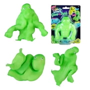 ORB Mega GLOW IN THE DARK Funkee Monkee 3 Pack - Stretchy, Squishy, Funny, Colorful Glowing Monkeys - Perfect to Squeeze for Stress Relief - Fun Collectible Sensory and Fidget Toys for Kids and Adult