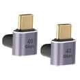 thumbnail image 4 of 2 Uds USB C Adaptador macho a hembra Ángulo recto 90 grados PD 100W 40Gbps 8K60Hz NikouMX, 4 of 8