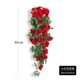thumbnail image 2 of Flores colgantes Plantas colgantes artificiales Plantas colgantes de vid de rosas artificiales Flor artificial para la habitación del hogar (rojo), 2 of 5