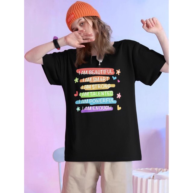 T-Shirt, Short Sleeve Crew Neck Casual Top For Summer & Spring, Women's ClothingFather's Day, MotherCamisetas para mujer, lindas camisetas con estampado gráfico, de manga corta, estilo casual, para ve