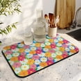 thumbnail image 3 of Washable Rubber Daisy Cute Floral Dish Drying Mats for Kitchen Counter Home Large Coffee Bar Pad Accessories and Decor for Utensils Stemware 19.5''x12'', 3 of 7