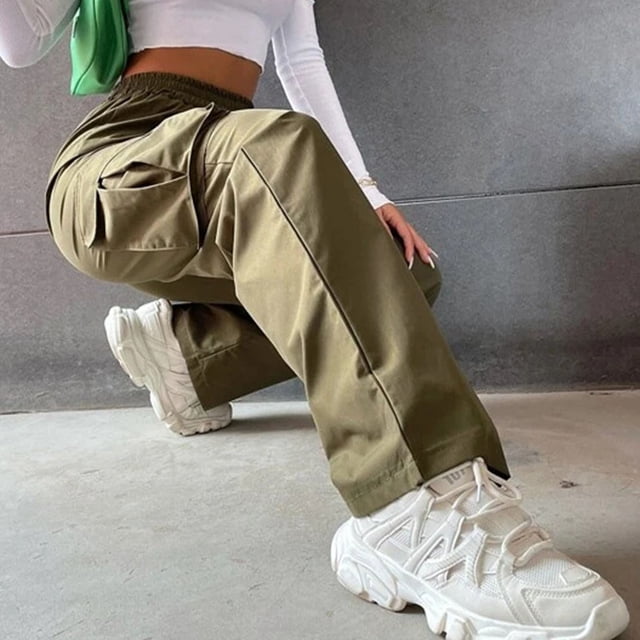 Pantalones de mujer de fibra de poliéster, pantalones de mujer Pantalones cargo femeninos de color puro de fibra de poliéster Pantalones de mujer Estándares líderes en la industria