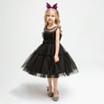 thumbnail image 3 of URMAGIC Toddler Little Girls Princess Black Dress for Wedding Party Ball Halloween Gown, 3 of 12