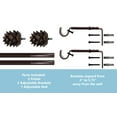 thumbnail image 3 of Urbanest Pinecone 3/4" Farmhouse Telescoping Curtain Rod – Adjustable Metal Window Curtain Rod with Decorative Finials, Heavy-Duty & Extendable Drapery Rod, 28"-48", Oil-ribbed Bronze (ORB), 3 of 7