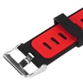 thumbnail image 3 of Silicone Watch Strap Sports Metal Buckle Quick Release Watch Band Watch Accessories for Hr Baro Black Red, 3 of 8