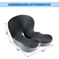 thumbnail image 2 of Buttocks Cushions Office Chair Cushion with Backrest (Classic Gray), 2 of 9
