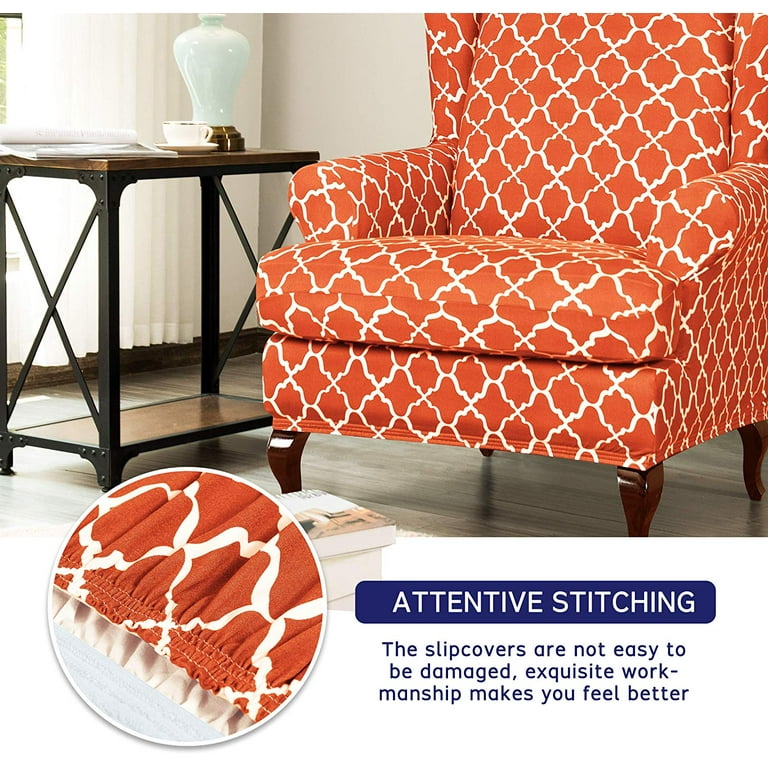 Subrtex Wingback Chair Slipcovers Wing Chair Armchair Covers