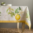 thumbnail image 3 of Maison d' Hermine Limoncello 100% Cotton Tablecloth for Kitchen Dining | Tabletop | Decoration | Parties | Weddings | Spring/Summer (Square, 60 Inch by 60 Inch)., 3 of 5