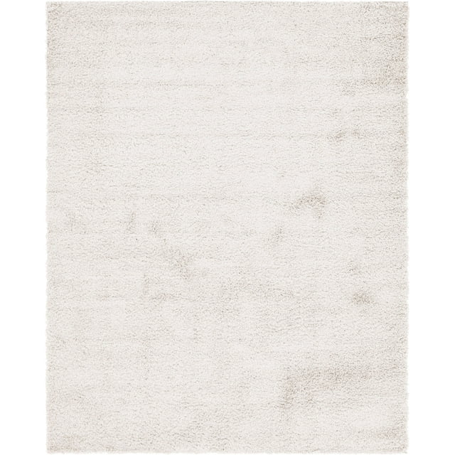 Unique Loom Davos Collection Modern Luxuriously Soft & Cozy Shag Area Rug, 8' 0 x 10' 0 Rectangular, Linen