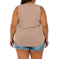 thumbnail image 3 of StSilkitty Plus Size Tank Tops for Womens Solid Color Loose V Neck Blouses Summer Beach Lightweight Soft Shirts, 3 of 7