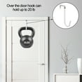 thumbnail image 6 of 6 Pack Metal Over The Door Hooks, Over Door Hooks With Soft Rubber Surface, Heavy Duty Organizer Over The Door Hangers for Clothes, Umbrellas, Bag, Towels, Hats (White), 6 of 6
