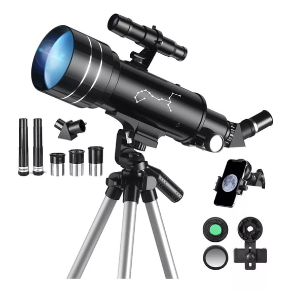 Telescopio Astronómico Profesional 70/400mm Monocular 200x