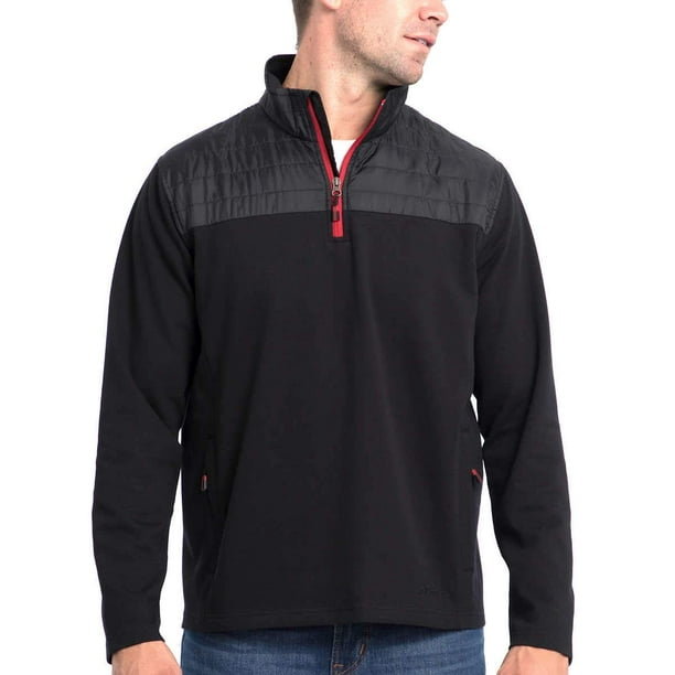 Eddie Bauer Men's Mixed Media Zip Pullover Variety of Colors and