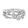 thumbnail image 2 of Bubble Ring Bezel Set Engagement Ring 2.2 Ct Round Diamond 14K White Gold Over, 2 of 2