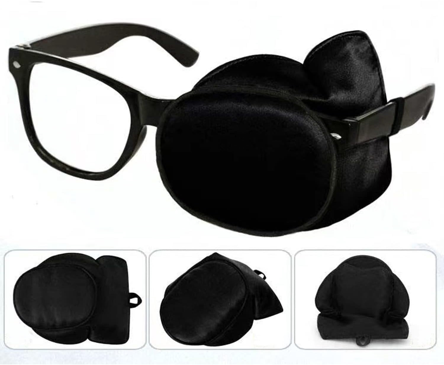 12Pcs Eye Patch for Glasses, Lazy Eye Patch Amblyopia Strabismus Medical Eye Patch Reusable Eyepatch to Cover Left Right Eye for Men Women(Small)