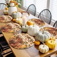 thumbnail image 3 of Fall Round Placemats Set of 4 Pumpkin Cow Place Mats Thanksgiving Woven Placemat Maple Leaves Orange Plaid It's Fall Y'all Circle Braided Table Mat for Kitchen Dining Table Party Home Decor 15 Inch, 3 of 9