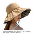 thumbnail image 6 of Dujiujun Women Fisherman Hat Sunscreen Anti-UV Face Protection Fasten String Big Brim Bucket Hats Beach Headwear, 6 of 8